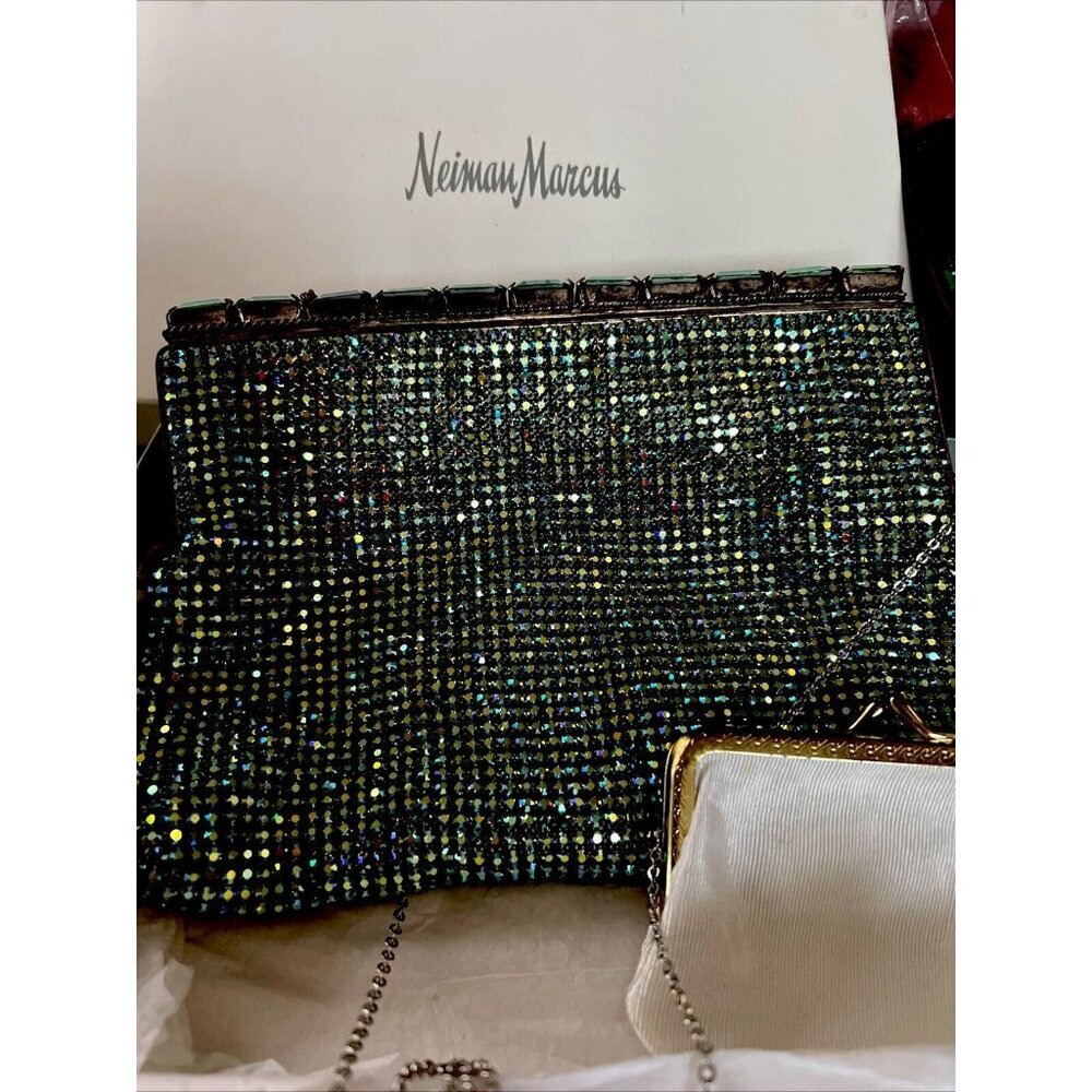 Austrian Crystal evening Bag Neiman Marcus & Coin Purse Rare HTF